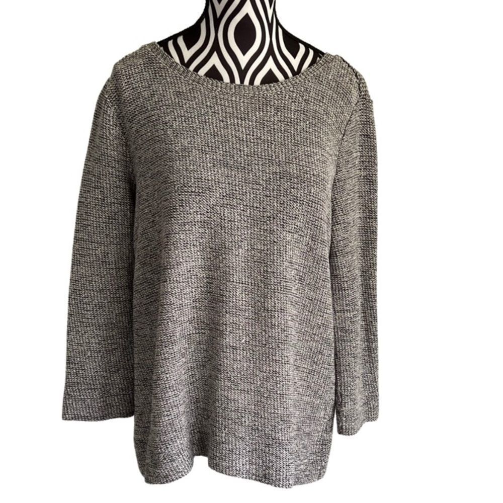 Great 🎉condition LOFT sparkle gray crew neck sweater in Small - Picture 3 of 9